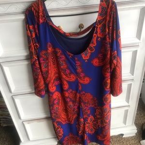 Paisley Print Midi Dress
